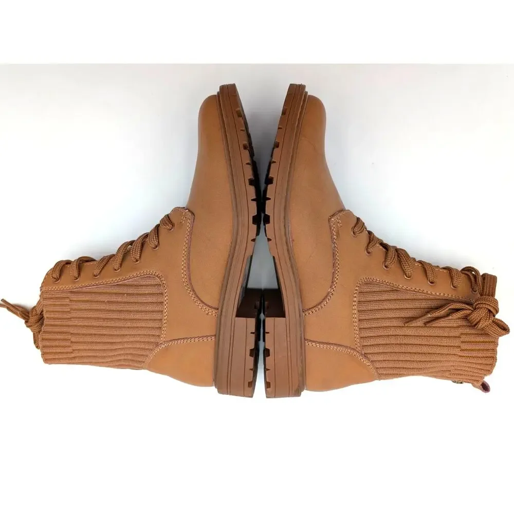 Sam Edelman Lydell Mini Lace-Up Combat Boots Kids' Rich Brown Size US4M EU36
